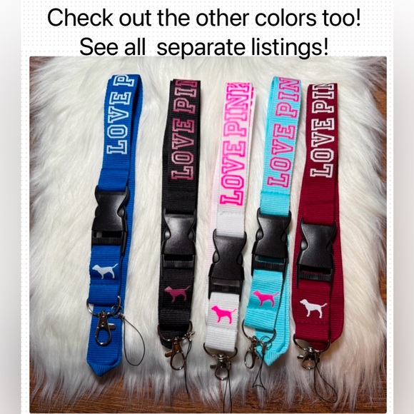 LOVE PINK Victoria Secret Detachable Lanyard light baby blue and pink - Picture 6 of 6